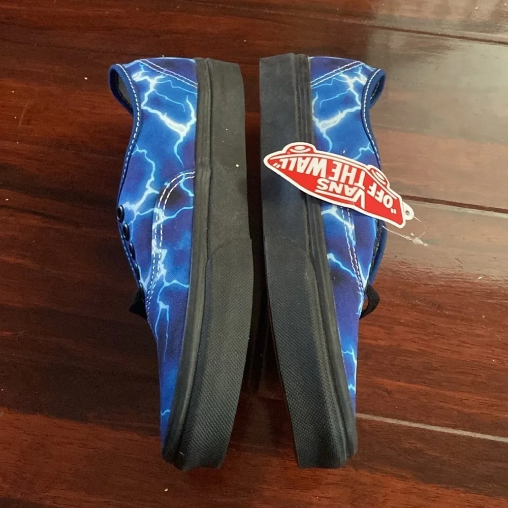 Vans authentic lighting black and blue size Men 6.5 women’s 8